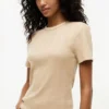 Tricou ușor din tricot cu nervuri