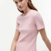 Tricou ușor din tricot cu nervuri