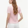 Tricou ușor din tricot cu nervuri
