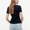 Tricou ușor din tricot cu nervuri