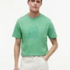 Tricou vopsit în bucată cu logo frunză de laur