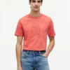 Tricou vopsit în bucată cu logo frunză de laur