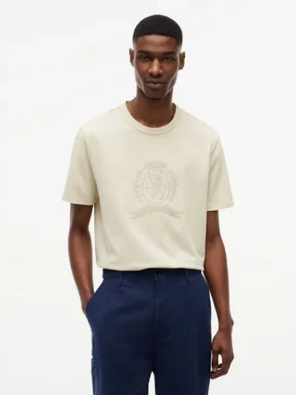 Tricou vopsit în bucată cu logo frunză de laur