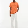 Tricou vopsit în bucată cu logo frunză de laur Tricou vopsit în bucată cu logo frunză de laur