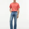 Tricou vopsit în bucată cu logo frunză de laur