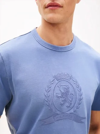 Tricou vopsit în bucată cu logo frunză de laur