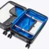 Valiză cu roți și carcasă rigidă, cu blocuri de culoare, de 21″