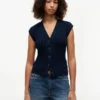 Vestă cardigan cu tricotaj în relief Vestă cardigan cu tricotaj în relief