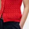 Vestă cardigan cu tricotaj în relief