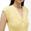 Vestă cardigan cu tricotaj în relief Vestă cardigan cu tricotaj în relief