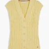 Vestă cardigan cu tricotaj în relief Vestă cardigan cu tricotaj în relief