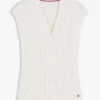 Vestă cardigan cu tricotaj în relief Vestă cardigan cu tricotaj în relief