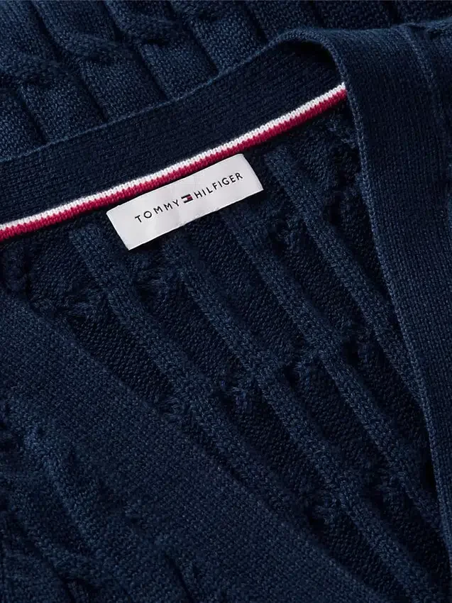 Vestă cardigan cu tricotaj în relief Vestă cardigan cu tricotaj în relief