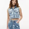 Vestă din blugi cropped Tommy Jeans