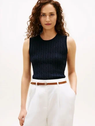 Vestă din tricot cu model împletit