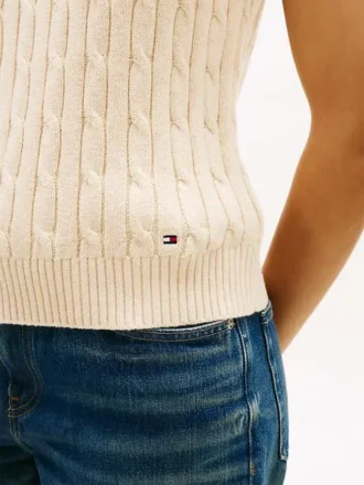 Vestă din tricot cu model împletit