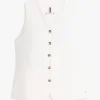 Vestă slim fit din amestec de in